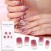 Semi Cured Gel Nail Strips - Pink Glitter Tips Gel Nail Stickers - 20Pcs Semi Cured Nail Wraps French Manicure Stickers - Long Lasting Gel Nail Stickers UV/LED Lamp Required Red Glitter - Buy Online on GoSupps.com