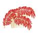 Angoily Pearl Flower Hair Insert Comb Vintage Hair Comb Bridal Hair Clip Rhinestone Bridal Comb Silver Headpiece Hair Accessories Rhinestone for Hair Bride Hair up Wedding Red