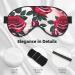 Blossoming Rose Double-Sided Sleep Eye Mask | Soft Comfortable Blindfold with Adjustable Strap | Light Blocking Black - Buy Online on GoSupps.com