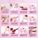 6 Colors Gel Nail Kit with 54W LED UV Lamp - Complete Manicure Set with Base Top Coat, False Nails, Nail File - Acrylic Nail Extension Kit for Beginners - 142 Pieces - Buy Online on GoSupps.com