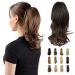 Sofeiyan 13" Ponytail Extension Long Curly Ponytail Clip in Claw Hair Extension Natural Looking Synthetic Hairpiece for Women Black/Medium Chestnut Brown Mix Black / Medium Chestnut Brown Mix 13"Claw Clip in