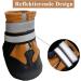 Reestboo Non-Slip Dog Shoes - 4 Pack Winter Booties with Reflective Straps & Velcro Fasteners for Small Dogs - Brown - Ultimate Pfot Protection - Buy Online on GoSupps.com