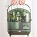 CANITORON Makeup Organizer | Large Capacity Dust & Waterproof Cosmetic Storage | Skincare & Makeup Brush Holder | Clear Green Display Case for Bathroom & Dresser - Buy Online on GoSupps.com
