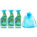 Flash Sparkling Home Spray Wipe Done Antibacterial Multi-Surface Cleaner 800ml Apple Blossom Scent 3Pk + Our Gift for You: Organza Bag Size: 9x7x0.1cm