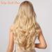 Blonde Ombre Wavy Wig with Dark Roots - Long Curly Synthetic Hair for Women - Heat Resistant Natural Looking Wig for Halloween/Party/Cosplay - Buy Online on GoSupps.com