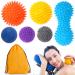 6-part set of hedgehogs Massage ball fascia ball with small hard hedgehog ball suitable for pressure reflex therapy and trigger point massage used for muscle massage from foot back leg and hand