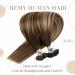 LAAVOO SONDAGE Real Hair Extensions - Brown Balayage U Tips Ombre Ash Blonde Keratin Bonding 50g #4/18/4 40cm - Premium Quality Hair Extensions for International Shipping - Buy Online on GoSupps.com