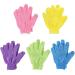 NV Wang shower glove bathing hand shoes 5 pairs double -sided nylon peeling gloves body scrubbing glove for men women 5 colors