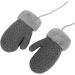 Baby Toddler Cute Winter Thicken Knitted Magic Mittens Gloves with Fleece Lining Insulated Snow Cold Weather Fluffy Mittens with Anti-Lost String for Girls Boys Age 1-4Years Xmas Gift (Dark Grey) - Buy Online on GoSupps.com