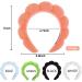 Spa Headband Set | Terry Cloth Headband for Women | Bubble Skincare Headbands | Face Wash Wristbands | Soft Puffy | Pink+Orange - Buy Online on GoSupps.com