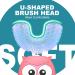 Kids U-Shaped Electric Toothbrush - Ultrasonic Whitening Massage Toothbrush for 7-15 Year Olds - 3 Cleaning Modes - Cute Cartoon Design - Pink - Buy Online on GoSupps.com