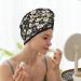Hair Towel Wrap with Button | Quick-Dry Flower Pattern Hair Turban & Head Towel for Effortless Hair Drying - Buy Online on GoSupps.com