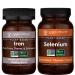 Global Healing Iron Health & Selenium Kit - Vegan Supplement For Blood Builder Support and Natural Energy & Brain Health and Antioxidant For Thyroid Support & Immune System Health - 120 Capsules Total