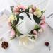 YnimioAOX Handmade Adjustable Flower Wreath Headband Halo Floral Crown Garland Headpiece EMX3252-pink white - Buy Online on GoSupps.com