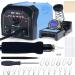 WEP 939-II Pyrography Station Wood Burning Kit 32-IN-1 with 20 Wood Burner Tips Comfort Pen with 2 Letter Number Stencils, 2 Unfinished Wood, 1 Pen Holder Woodburning Tools