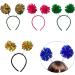 amangul Christmas Rainbow Pompoms Hair Hoop Woman Headband Makeup Headband for Easter Carnivals Cosplay Hair Accessories(Color 1) - Buy Online on GoSupps.com