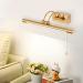 Mantolite LED Pictures Image Lamp 8w 40cm brass WACH THE WILL LOCK IN LOWS LOOK SPIENT 3000K Interior lighting with swiveling lamp head and train switch Leaf light Geboden-Matt Brass 40cm