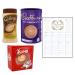 Hot Chocolate Bundle which Contains Cadbury Drinking Hot Chocolate 500g and Galaxy Vegan Instant Hot Chocolate Drink 250g Including Hot Chocolate Bomb With Marshmallows 24g and Grocery List Card