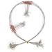Avlcoaky Fishing Leaders Satwater Bottom Rigs, 12pcs Surf Fishing Steel Leaders Wire Crappie Rigs with Swivels and Snaps 2 Arms Fishing leaders, 12pcs