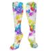 Rainbow Paint Splash Tie Dye compression socks for women and men circulation 15-20 mmHg is the best support for sporty running and cycling