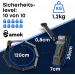 Samok 120cm Folding Bicycle Lock | Secure E-Bike & MTB Lock with Bracket | Highly Safe Bike Lock in Black - Buy Online on GoSupps.com