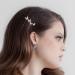 Aneneiceera Crystal Butterfly Hair Clip Gold Hair Clip One Word Clip Rhinestone Hairpin Headwear Decorative Hair Pins Headpiece Bridal Hair Accessories for Women and Girls (Gold) Gold Silver