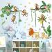DECOWALL Jungle Animals Tree Wall Decals - Monkey Lion Wall Stickers for Nursery & Kids Room D cor - Buy Online on GoSupps.com