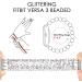 Women's Handmade Beaded Bracelet Band for Fitbit Versa 3/Sense - White/Grey - Buy Online on GoSupps.com