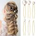 30-Piece Gold Wedding Pearl Hair Pins for Brides - Elegant Bridal Rhinestone Hair Accessories for Updos - Bridesmaid Women - Buy Online on GoSupps.com