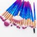 MUJGAN 20-Piece Makeup Brush Set Includes Brushes for Eye Shadow Eyeliner Eyebrow Lip Nose and Foundation - Soft and Durable Sponge Material for Flawless Application Gift (Purple - Dark Blue) - Buy Online on GoSupps.com