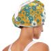 Super Absorbent Blue Yellow White Daisy Flower Hair Towel 2 Pack - Quick Dry Hair Turbans for Women & Girls - Buy Online on GoSupps.com