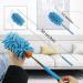 Microfiber Duster with Telescoping Extension Pole - Extendable Washable Mini Dusters for Cleaning Car, Window, Furniture & Office (Blue/Grey) - Buy Online on GoSupps.com