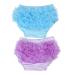 HOOLCHEAN Baby Infant Girls 2PCS Set Tulle Ruffle Bloomer 0-6 Months Blue & Purple