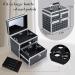 Costravio Nail Supplies Organizer Box with Drawer and Slots - Portable Nail Polish Storage Case for Home and Travel - Jet Black - Buy Online on GoSupps.com