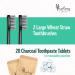 Traveling Panda Wheat Straw Toothbrushes Kit - Charcoal Infused, Soft Bristles, Whitening | Includes 2 Brushes & 40 Charcoal Tabs - Buy Online on GoSupps.com