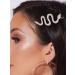 Snake-Shaped Hair Clips - Women's Retro Alloy Rhinestone Flat Clamps Bangs Clips - Gold and Silver Set of 4 - Buy Online on GoSupps.com