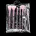 WLLHYF 7 Pack Makeup Brush Set Stylish Glitter Cosmetics Brushes Kit Professional Blending Brush with Crystal Sequins Handle for Eye Shadow Eyeliner Foundation Powder Concealer Blush Lip Women (Pink) - Buy Online on GoSupps.com
