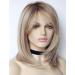 Sandy Bob Blonde Wig for White Women - Medium Length Synthetic Wig with Dark Roots - Buy Online on GoSupps.com