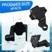 Hanaive 8 Pcs Boat Rail Fender Hanger | Pontoon Boat Fender Clips for 1'' or 1.25'' Square Rails - Black - Buy Online on GoSupps.com