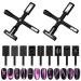 11 Pcs 5 In 1 Cat Eye Gel Nail Magnets Polish Set Cat Eye Magnet Nail Polish Cat Eye Magnet for Nails Magnetic Gel Nail Polish for Nails Cat Eye Nail Design Tools Nail Art Accessories(Black)