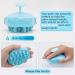 Fretech Updated Scalp Massage Brush - Dual Silicone Bristles for Sensitive Scalp Hair Growth & Gentle Cleansing - Light Blue - Buy Online on GoSupps.com