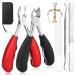 6 pieces of professional footnail pliers set super -sharp nail tongs made of stainless steel for thick & ingrown strong toenails footnail scissors for seniors pedicure set for paronychie onychomycosis nail fungus