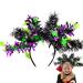 Halloween Pumpkin Headband | Halloween Costume Headbands Colorful Wool Strips Halloween Accessories for Adults Halloween Headwear Favors Ghost Skeleton