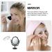 SHERCHPRY Vintage Rotary Mirror - Black Oval Makeup Mirror for Bathroom and Bedroom - Buy Online on GoSupps.com
