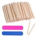 400 Pcs Orange Wooden Sticks Wood Cuticle Pusher Orange Sticks for Nails Multifunctional Double-End Cuticle Pusher Tools Cuticle Sticks for Manicure Pedicure