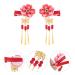 Kimono Hair Clip - Japanese Hairpin Ornament & Tie Band Clip for Women - Elegant Red Accessory - Buy Online on GoSupps.com