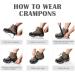 Gr del Crampons for Mountain Shoes | 19 Teeth Stainless Steel Anti-Slip Spikes for Hiking Trail Running & Trekking | Adult & Children's Sizes - Buy Online on GoSupps.com