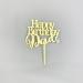 Happy Birthday Dad Cake Topper Gold Acrylic Cake Decoration for Father Men's Birthday Party Decorations - Buy Online on GoSupps.com