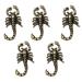 FEIlei Embossed Nail Charms 3D Scorpion Nail Art Accessories for DIY Nail Art Design Nail Art Decoration Jewelry Making