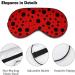 Ladybug Black Spots Sleep Mask for Women | Adjustable Eye Shades with Elastic Strap - Comfortable Sleep Accessory - Buy Online on GoSupps.com